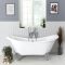Bañera Acrílica Clásica Exenta Blanca de 1750mm x 730mm con Doble Respaldo - Selección de Patas en Distintos Estilos y Acabados - Legend