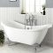 Bañera Acrílica Clásica Exenta Blanca de 1750mm x 730mm con Doble Respaldo - Selección de Patas en Distintos Estilos y Acabados - Legend