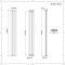 Radiador de Diseño Vertical (Panel Doble) - 1800mm x 230 mm - Antracita - Revive Air