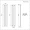 Radiador de Diseño Vertical (Panel Doble) - 1800mm x 350 mm - Antracita - Revive Air