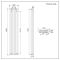 Radiador Tradicional Vertical en Aluminio Antracita con Columnas  - 1800mm x 360mm (Columnas Dobles) - Esme