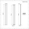 Hudson Reed Revive - Radiador de Diseño en Aluminio Vertical (Panel Doble) 1800mm x 230mm - Blanco
