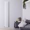Hudson Reed Revive - Radiador de Diseño en Aluminio Vertical (Panel Doble) 1800mm x 230mm - Blanco