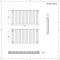 Radiador de Diseño Horizontal (Panel Doble) - 600mm x 1190 mm - Blanco - Revive Air