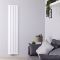 Radiador de Diseño Vertical (Panel Único) - 1600mm x 375 mm - Blanco - Aurora
