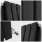 Radiador de Diseño Vertical con Panel Plano - Negro Mate  - 1780mm x 280mm -  989 Vatios (Panel Doble) - Delta