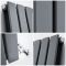 Radiador de Diseño Horizontal con Paneles Planos (Panel Doble) 635mm x 980mm - Antracita - Delta