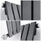 Radiador de Diseño Eléctrico Horizontal Negro - 635mm x 980mm (Panel Único) - Delta