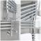 Radiador Toallero Mixto Cromado  - 1738mm x 450mm - incl. Elemento Eléctrico de 1000W, Pieza en Forma de T y Llaves - Arno