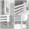 Radiador Toallero Mixto Blanco  - 730mm x 450mm - incl. Elemento Eléctrico de 400W, Pieza en Forma de T y Llaves - Arno
