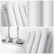Radiador de Diseño Horizontal con Conexión Central (Panel Doble) - 635mm x 590 mm - Blanco - Revive Caldae