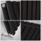 Radiador de Diseño Vertical Negro - 1600mm x 354mm (Panel Doble) - Revive