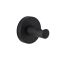 Percha de Baño para Batas, Toallas y Albornoces con Acabado de Color Negro - Nox