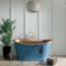 Bañera Exenta de Doble Extremo Tradicional - Cobre con Exterior con Pátina Azul  - Selección de Tamaños - Sienna para Hudson Reed