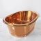 Lavabo Sobre Encimera en Cobre en Estilo Retro -  530mm x 345mm x 180mm - (Sin Agujeros para la Grifería) - Cobre - Hudson Reed