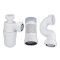 Conjunto con Sifón de Botella para Lavabo con Pedestal, Sifón para Bañera Estándar y Manguito Conector para WC Adosado  - Cranplas