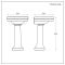 Lavabo con Pedestal Tradicional de 545mm - (1 Agujero para la Grifería) - Elizabeth