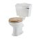 Inodoro Monobloque Tradicional Completo con Cisterna y Tapa para WC de Madera – Disponible con Selección de Palancas de Descarga - Ryther