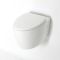 Inodoro WC Oval Moderno Suspendido sin Brida 340x380x570mm con Tapa de WC con Cierre Amortiguado – Kenton