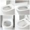 Inodoro WC Oval Suspendido 340x350x560mm y Tapa con Cierre Amortiguado  – Exton
