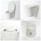 Inodoro WC Oval Suspendido 340x350x560mm y Tapa con Cierre Amortiguado  – Exton