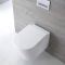 Inodoro WC Oval Suspendido 340x350x560mm y Tapa con Cierre Amortiguado  – Exton