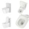 Kit para Inodoro Adosado Blanco de 500mm Completo con Inodoro WC Japonés Inodoro-Bidé Inteligente - Saru