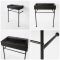 Lavabo Consola con Estructura Negra de 750mm con Lavabo Negro - Nox