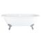 Bañera Acrílica Exenta en Estilo Antiguo con Doble Respaldo  - 1780mm x 825mm - Patas Disponibles en Distintos Acabados - Legend