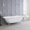 Bañera Acrílica Exenta en Estilo Antiguo con Doble Respaldo  - 1780mm x 825mm - Patas Disponibles en Distintos Acabados - Legend