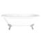 Bañera Exenta Tradicional Blanca con Borde Redondeado - 1795mm x 785mm - Patas Disponibles en una Selección de Acabados - Legend