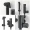 Kit de Ducha Higiénica Moderna con Llave de Ducha Termostática para WC - Negro - Nox