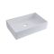 Lavabo Sobre Encimera Rectangular de Cerámica 610x400mm con Grifo Mezclador de Lavabo Monoforo - Haldon