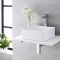 Lavabo Sobre Encimera Cuadrado de Cerámica 370x370mm - Alswear