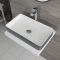 Lavabo de Cerámica de Sobre Encimera Rectangular de 600mm x 340mm Color Gris Piedra Perfecto para Cualquier Encimera – Witton