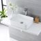 Lavabo Sobre Encimera Rectangular de Cerámica 480x370mm Completo con Grifo Alto – Alswear