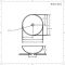 Lavabo Sobre Encimera Redondo de Cerámica 400x400mm - Ashbury