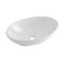 Lavabo Sobre Encimera Oval de Cerámica 520x320mm con Grifo Mezclador de Lavabo Monoforo - Kenton