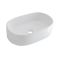 Lavabo Sobre Encimera Oval de Cerámica 480x350mm con Grifo Mezclador de Lavabo Mural - Otterton