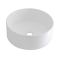 Lavabo Sobre Encimera Redondo de Cerámica 400x400mm con Grifo Mezclador Alto para Lavabo