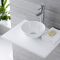 Lavabo Sobre Encimera Redondo de Cerámica de 280mm Completo con Grifo Mezclador Alto para Lavabo - Ashbury