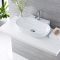 Lavabo Sobre Encimera Oval de Cerámica 555x395mm - Otterton