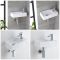 Lavabo Suspendido Rectangular de Cerámica 400x220mm - Halwell