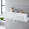 Lavabo Suspendido Sobre Encimera Rectangular de Cerámica 1000x420mm con Mini Mezclador de Lavabo - Sandford