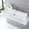 Lavabo Suspendido Sobre Encimera Rectangular de Cerámica 1000x420mm con Mini Mezclador de Lavabo - Sandford