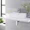 Lavabo Sobre Encimera Rectangular de Cerámica 550x310mm - Halwell