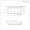 Lavabo Doble Suspendido Moderno Rectangular Blanco 820mm x 420mm con Barras Porta Toallas Cromadas- Sandford