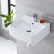 Lavabo Suspendido Rectangular de Cerámica 460x420mm - Exton