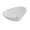 Lavabo Sobre Encimera Oval de Cerámica 590x390cm con Grifo Mezclador Mural - Kenton