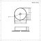 Lavabo Sobre Encimera Redondo Moderno Blanco 395mm x 395mm sin Agujeros para la Grifería - Sphere